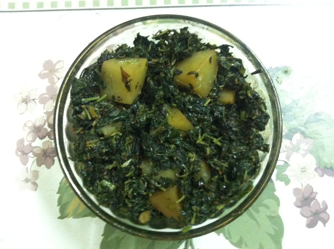Cholai Sabzi (Amaranth Leaves Vegetable)