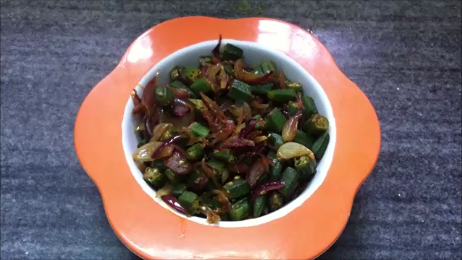 chopped bhindi sabzi