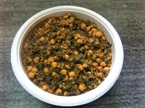 Palak Chole (Chickpeas With Spinach)